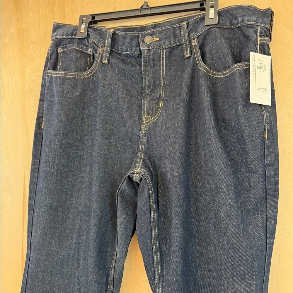 Old Navy Men's Dark Blue Slim Athletic Taper Jeans